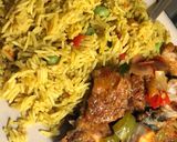 A picture of step 4 of Fried rice with fish Manchuria.