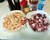 Foto del paso 1 de la receta Judías con pulpo