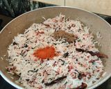 A picture of step 5 of Red amaranth rice.
