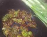 A picture of step 2 of Spring Onion Pakoda /Fritters.