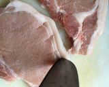 A picture of step 1 of Ginger Pork.