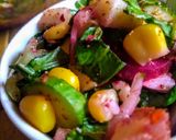 A picture of step 1 of Arabic style salad.
