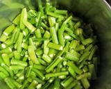 A picture of step 1 of Cluster beans and potato vegetable.