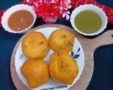 A picture of step 4 of Bread Pakoda.