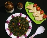 A picture of step 8 of Aloo Bhindi.