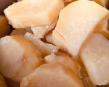 A picture of step 3 of Sweet potatoes in egg.