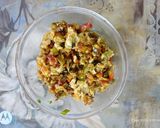A picture of step 3 of Leftover salad with egg bhurji.