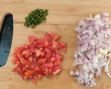 A picture of step 1 of Paneer Bhurji.