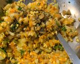 A picture of step 6 of Banana stem salad.