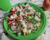 Foto del paso 5 de la receta: Ensalada de arroz con verduras y huevo con atún