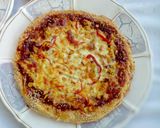 A picture of step 7 of Beef&chicken pizza.