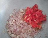 A picture of step 2 of Kala chana masala.