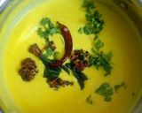 A picture of step 6 of Taro root mor kuzhambu.