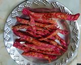 A picture of step 2 of Beetroot Chorafali.
