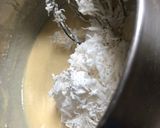 A picture of step 4 of Basboussa (semolina Cake).
