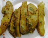 A picture of step 5 of Deep fried potato wedges.