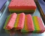 Rainbow Cake Panggang langkah memasak 10 foto