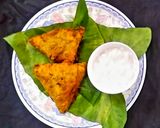 A picture of step 5 of Colocasia leaves (Patra)Samosa.
