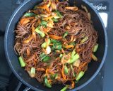 Hình bước làm 5 của món Mì lứt 🍝 xào kim chi 🥬