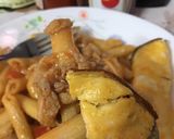 รูปขั้นตอนการทำที่ 16 ของ พาสต้าหมูสามชั้นสไลด์&ไข่แพนเค้ก