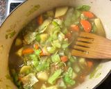 A picture of step 3 of Sopa Andina: veggie + quinoa soup - vegan.