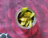 A picture of step 5 of Green chilli pickle.