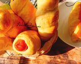 Hình bước làm 3 của món Bánh mì xúc xích - món bánh bé yêu thích thơm ngon và bổ dưỡng
