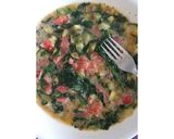 Foto del paso 2 de la receta Omelette/Tortilla de calabacín, espinacas y Tomate natural 🤤