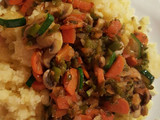 Puré de papa con vegetales