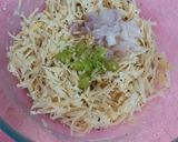 A picture of step 2 of Aloo Ka Chilla.