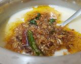 A picture of step 4 of Kathiyawadi Kadhi With Fenugreek Seeds Tempering --- Just Right For Monsoons.