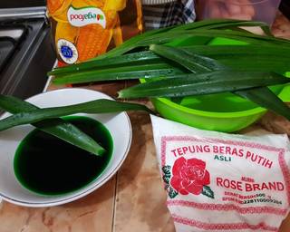 Cendol Tepung Beras "Si hijau" - Step 1