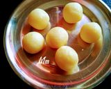 A picture of step 2 of Coconut laddu.