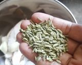 A picture of step 1 of Vendakkai puli kulambu.