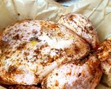 A picture of step 2 of My jamaican Spiced Chicken with A Mango Sauce.😍.