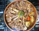 A picture of step 4 of Grilled Lamb Chops with Squash and Potatoes.