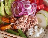 Foto del paso 2 de la receta: 🥢🍚 Poke bowl "otoñal" con calabaza, choclo y chauchas 🍲