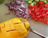 A picture of step 1 of Mango Salsa.