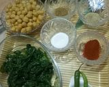 A picture of step 1 of Palak Chole Tikki.