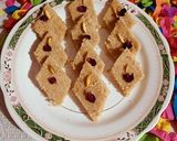 A picture of step 6 of Coconut Mava Burfi.