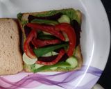 A picture of step 3 of Healthy Grilled Sandwich for kids lunch box.