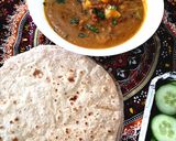 A picture of step 11 of Gol roti /chapati.