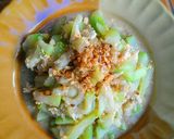 รูปขั้นตอนการทำที่ 4 ของ น้ำเต้าผัดไข่
