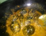 A picture of step 8 of Resturent style curd brinjal.