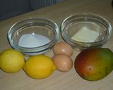 Citromkrém mangóval, szőlővel recept fázis 2 fotója