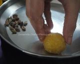 A picture of step 6 of Moong Dal Laddoo without sugar.