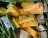 A picture of step 1 of Niramish Panch Misali Sabji with Khichudi in West Bengal style for dinner.