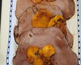 Foto del paso 4 de la receta: Carpaccio Templado de Nectarina Caramelizada con Pavo Glaseado a la Sartén