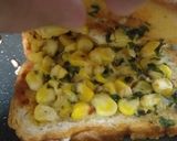 A picture of step 1 of Corn cheese garlic sandwich.