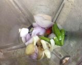 A picture of step 3 of Creamy Hara masala pasandy.